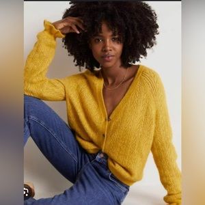 Boden, fluffy Poyntelle cardigan, sweater, in honeycomb